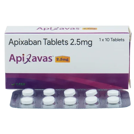 Apixavas 2.5 mg Tablet 10's