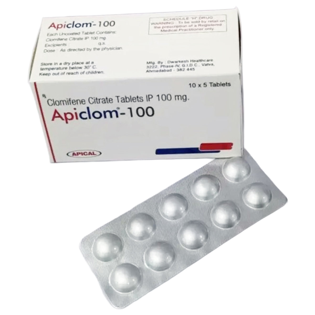 Apiclom-100 Tablet 5's Apiclom-100 Tablet 5's