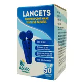 Apollo Pharmacy Lancets, 50 Count, Pack of 1