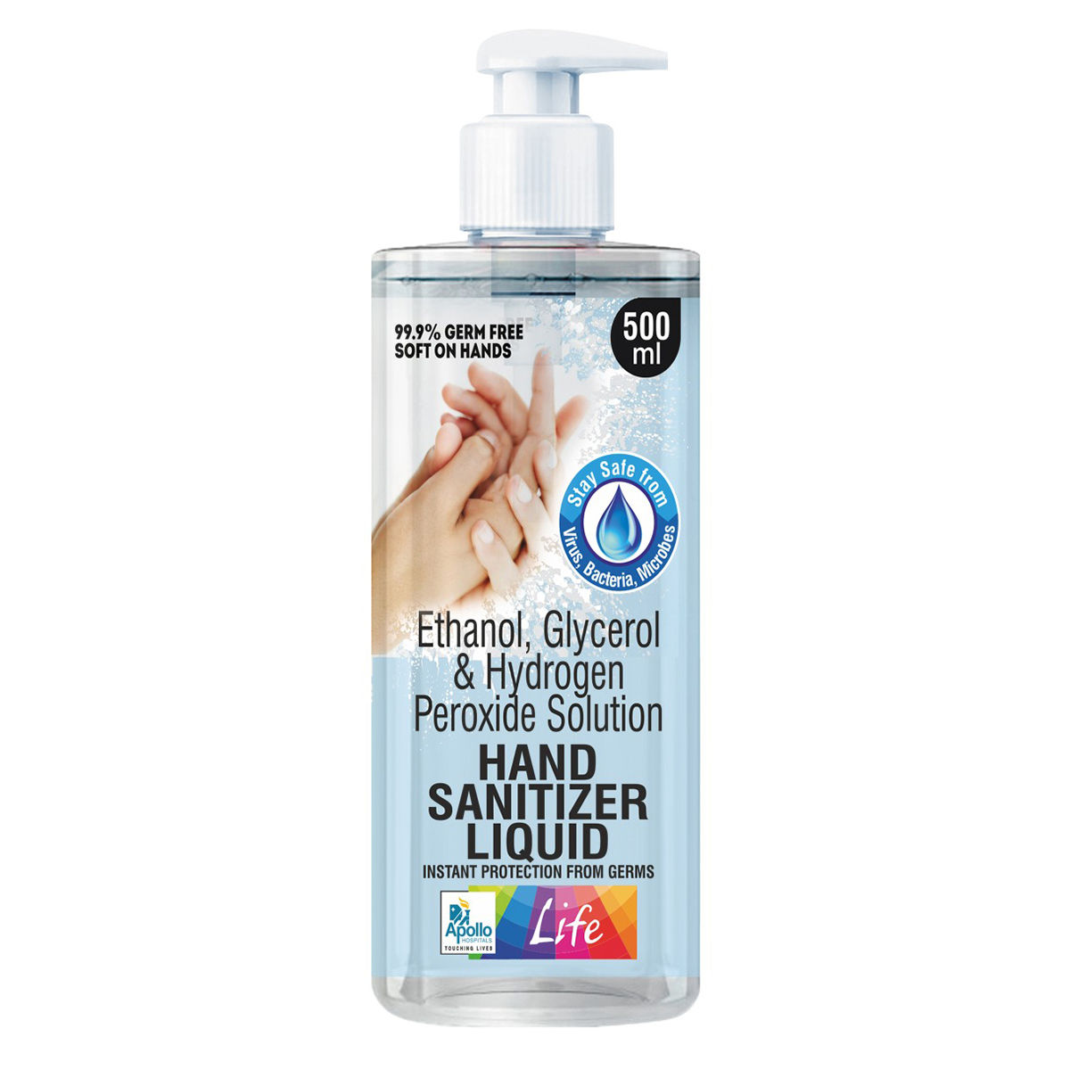 Buy Apollo Life Hand Sanitizer, 500 ml (Pump) Online