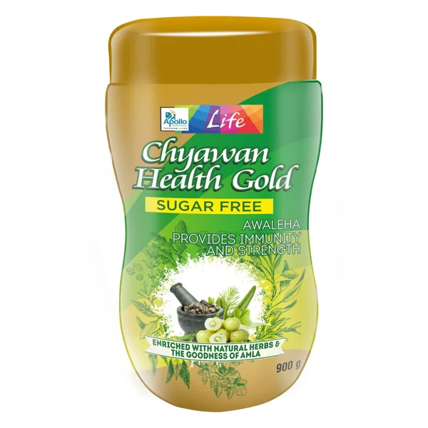 Apollo Life Chyawan Health Gold Sugar Free Chyawanprash, 900 gm, Pack of 1