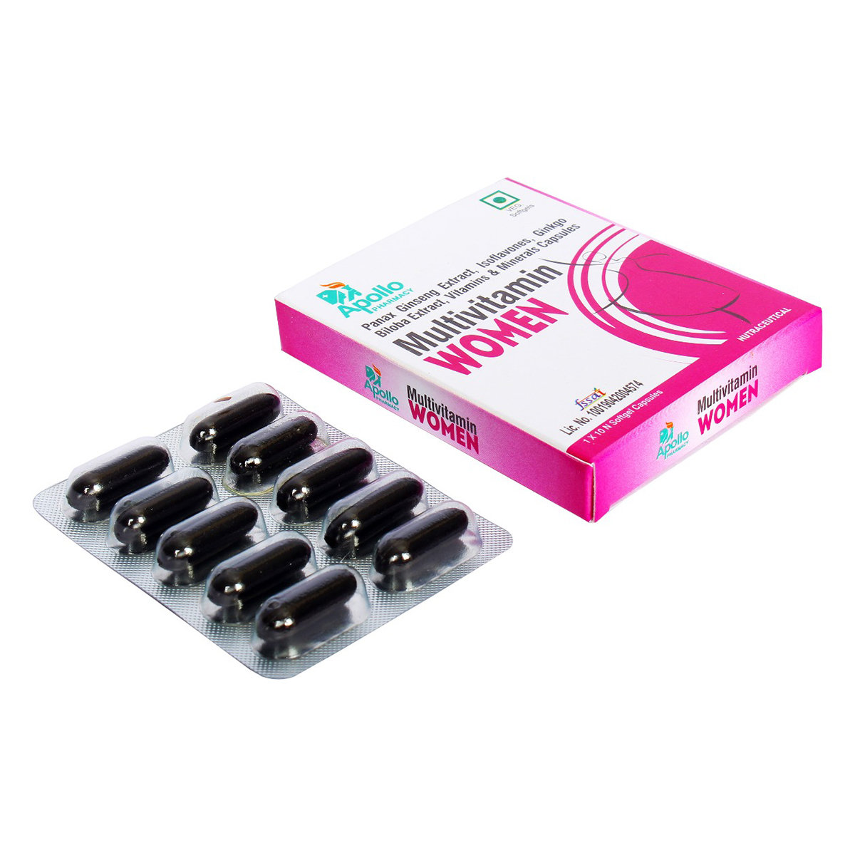 Apollo Pharmacy Multivitamin for Women, 10 Capsules, Pack of 10 Apollo Pharmacy Multivitamin for Women, 10 Capsules, Pack of 10