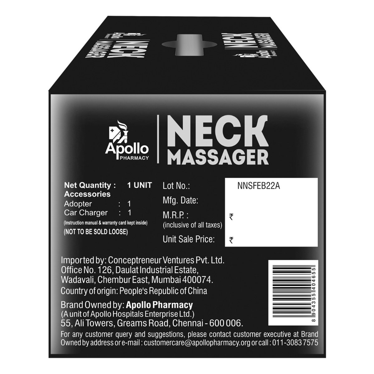 Apollo Pharmacy Neck Massager, 1 Count, Pack of 1 Apollo Pharmacy Neck Massager, 1 Count, Pack of 1