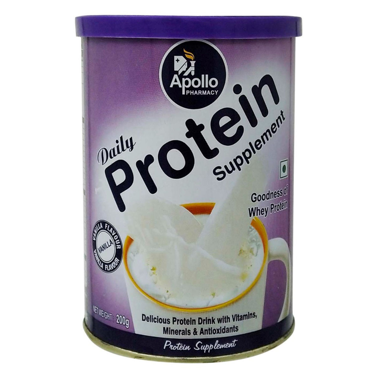 Buy Apollo Pharmacy Daily Protein Vanilla Flavour Powder, 200 gm Online
