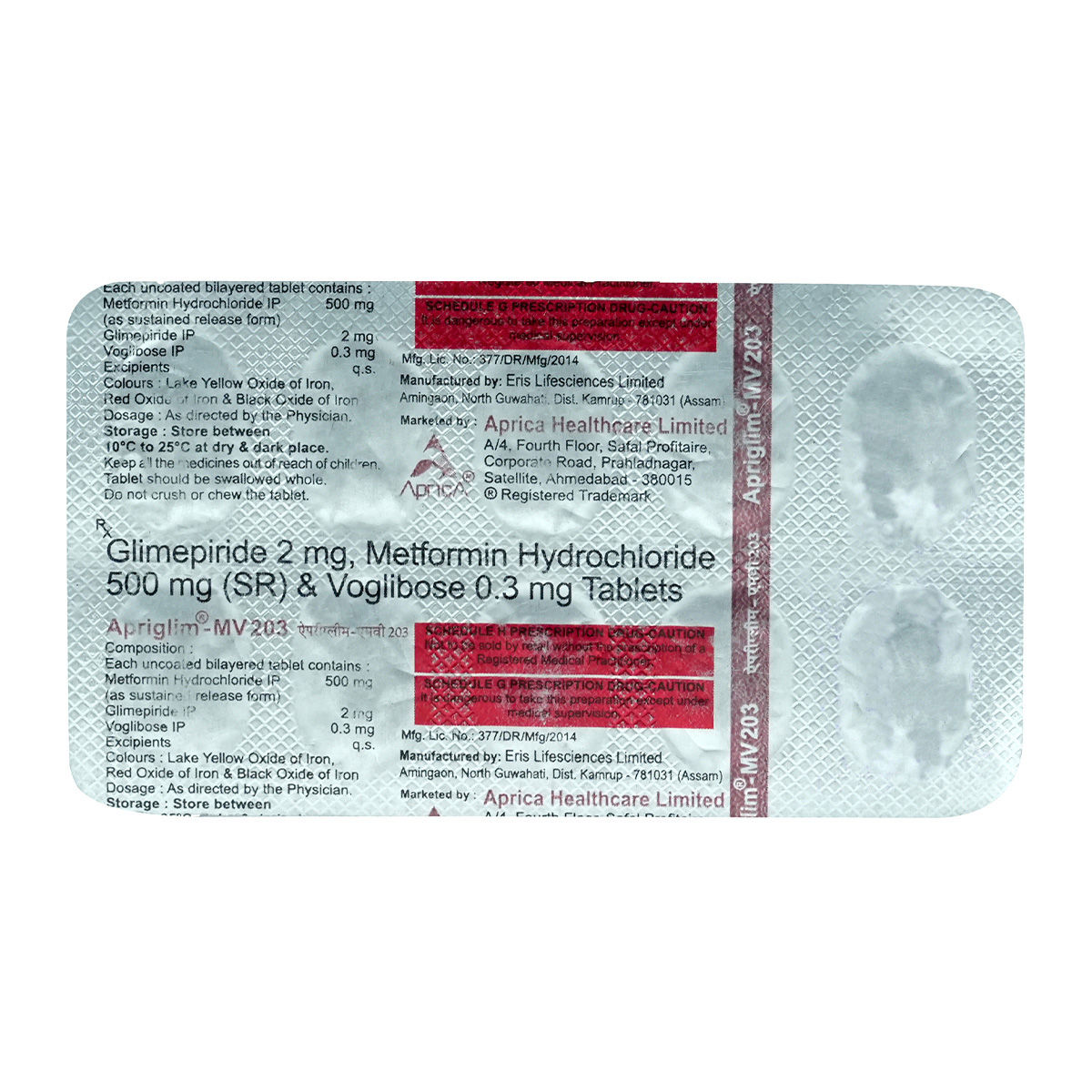 Apriglim-MV 203 Tablet 10's Price, Uses, Side Effects, Composition ...