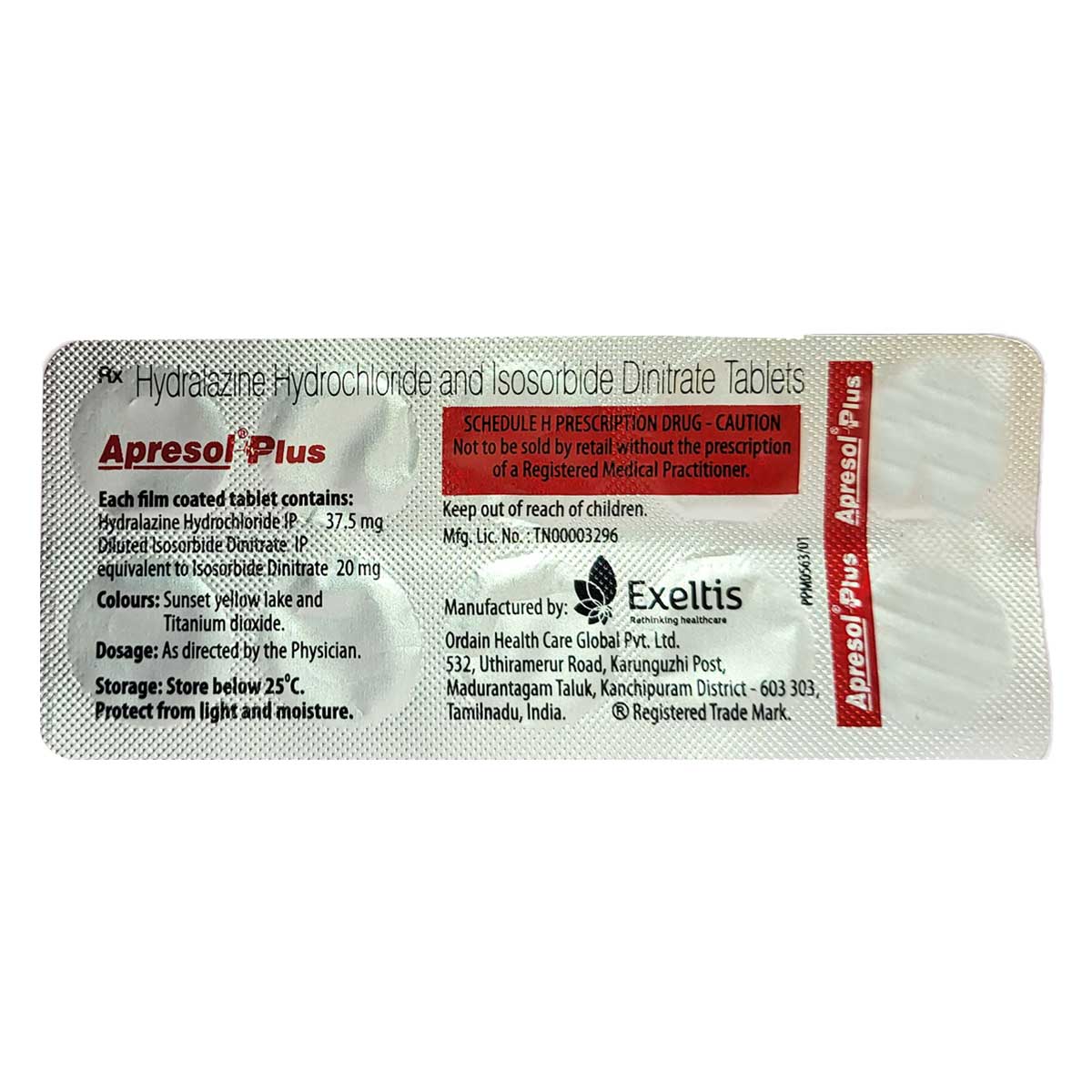 Buy Apresol Plus Tablet 10's Online