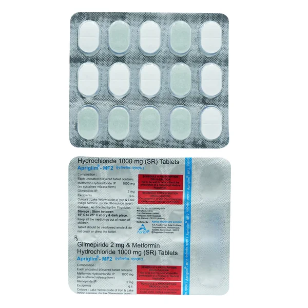 Apriglim-MF2 Tablet 15's, Pack of 15 TabletS