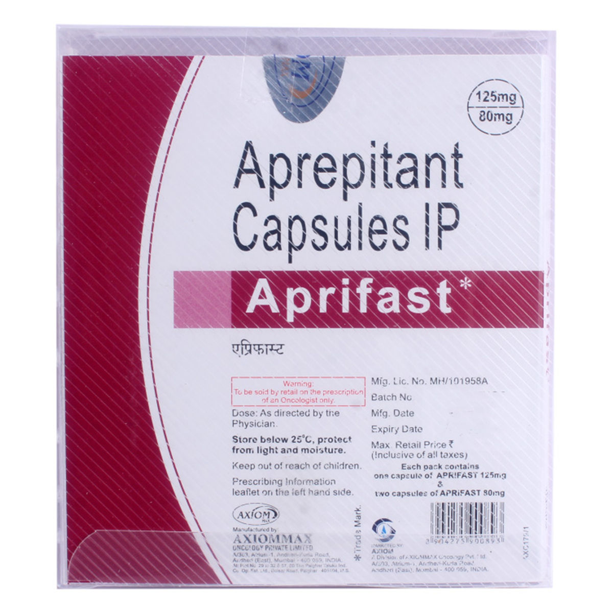 Buy Aprifast 125/80 mg Capsule Kit  Online