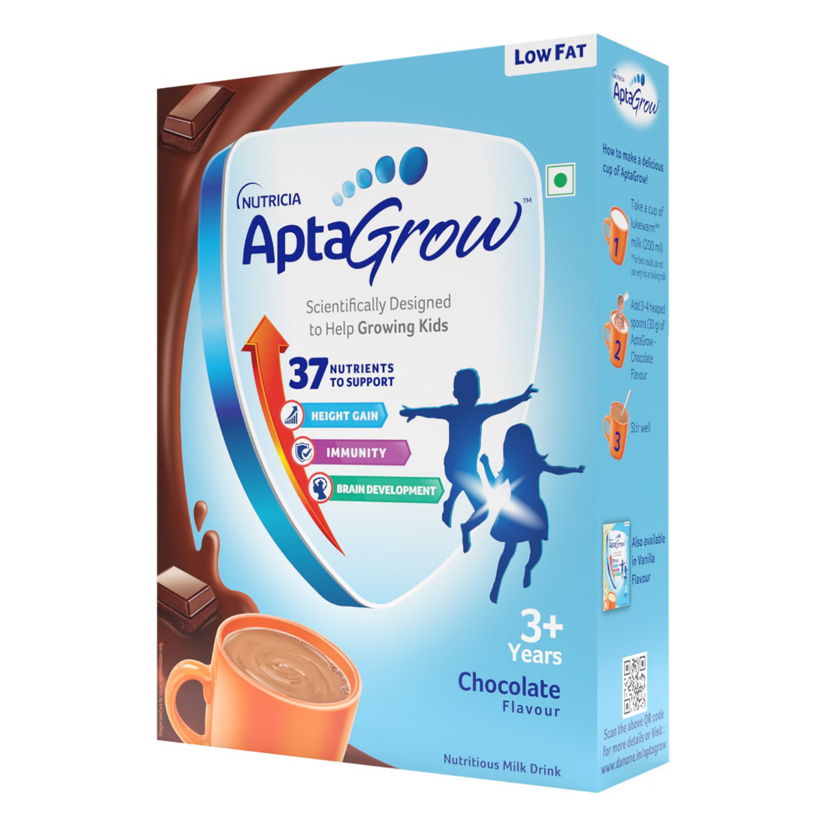 AptaGrow Chocolate Flavour Nutrition Powder, 400 gm, Pack of 1 AptaGrow Chocolate Flavour Nutrition Powder, 400 gm, Pack of 1