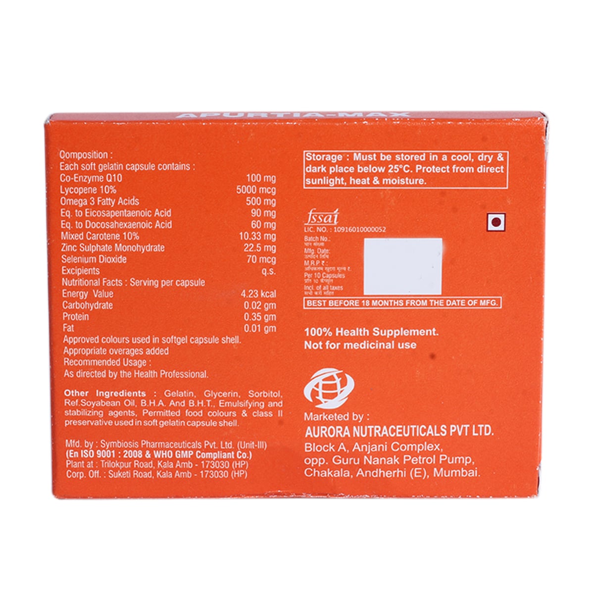 Apurtia-Max Capsule 10's, Pack of 10 Apurtia-Max Capsule 10's, Pack of 10