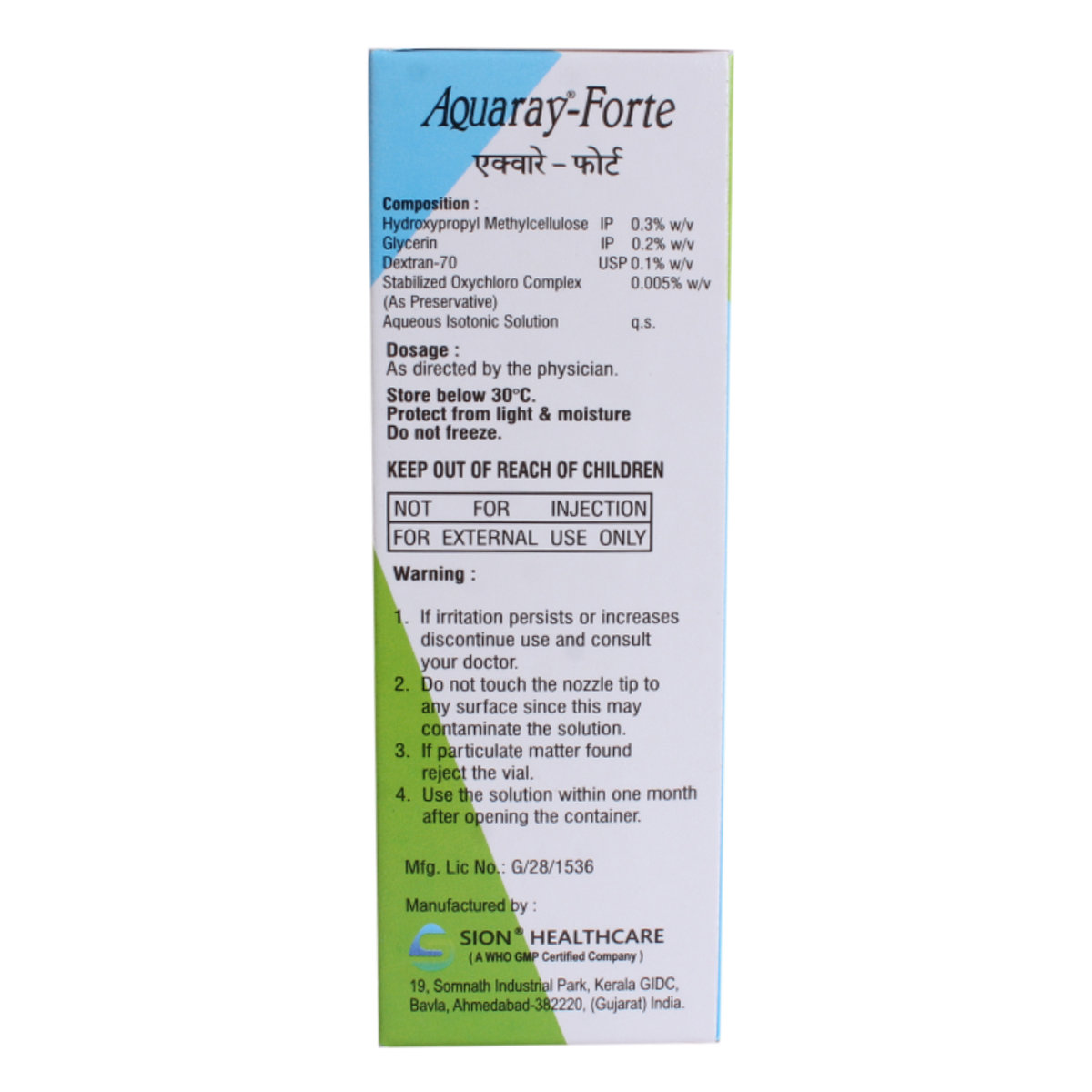 Aquaray-Forte Ophthalmic Solution 10 ml, Pack of 1 Aquaray-Forte Ophthalmic Solution 10 ml, Pack of 1