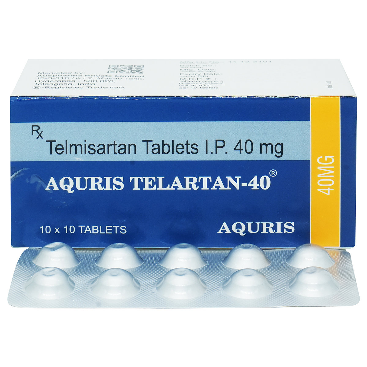 Aquris Telartan-40 Tablet 10's, Pack of 10 TabletS Aquris Telartan-40 Tablet 10's, Pack of 10 TabletS