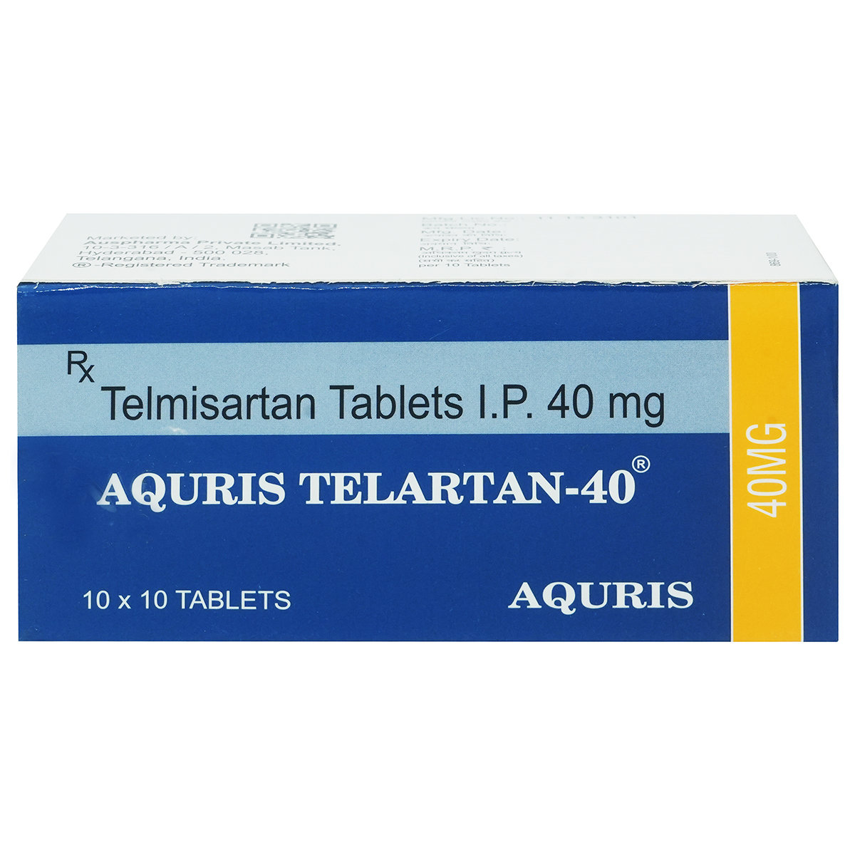 Aquris Telartan-40 Tablet 10's, Pack of 10 TabletS Aquris Telartan-40 Tablet 10's, Pack of 10 TabletS