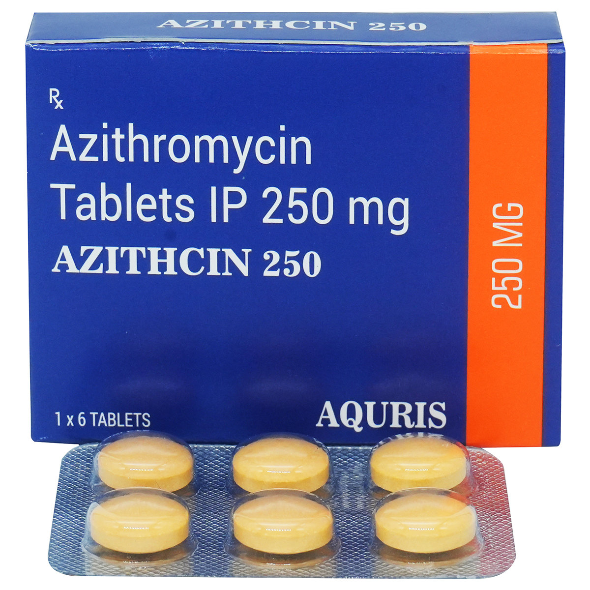 Aquris Azithcin 250 Tablet 6's, Pack of 6 TABLETS Aquris Azithcin 250 Tablet 6's, Pack of 6 TABLETS