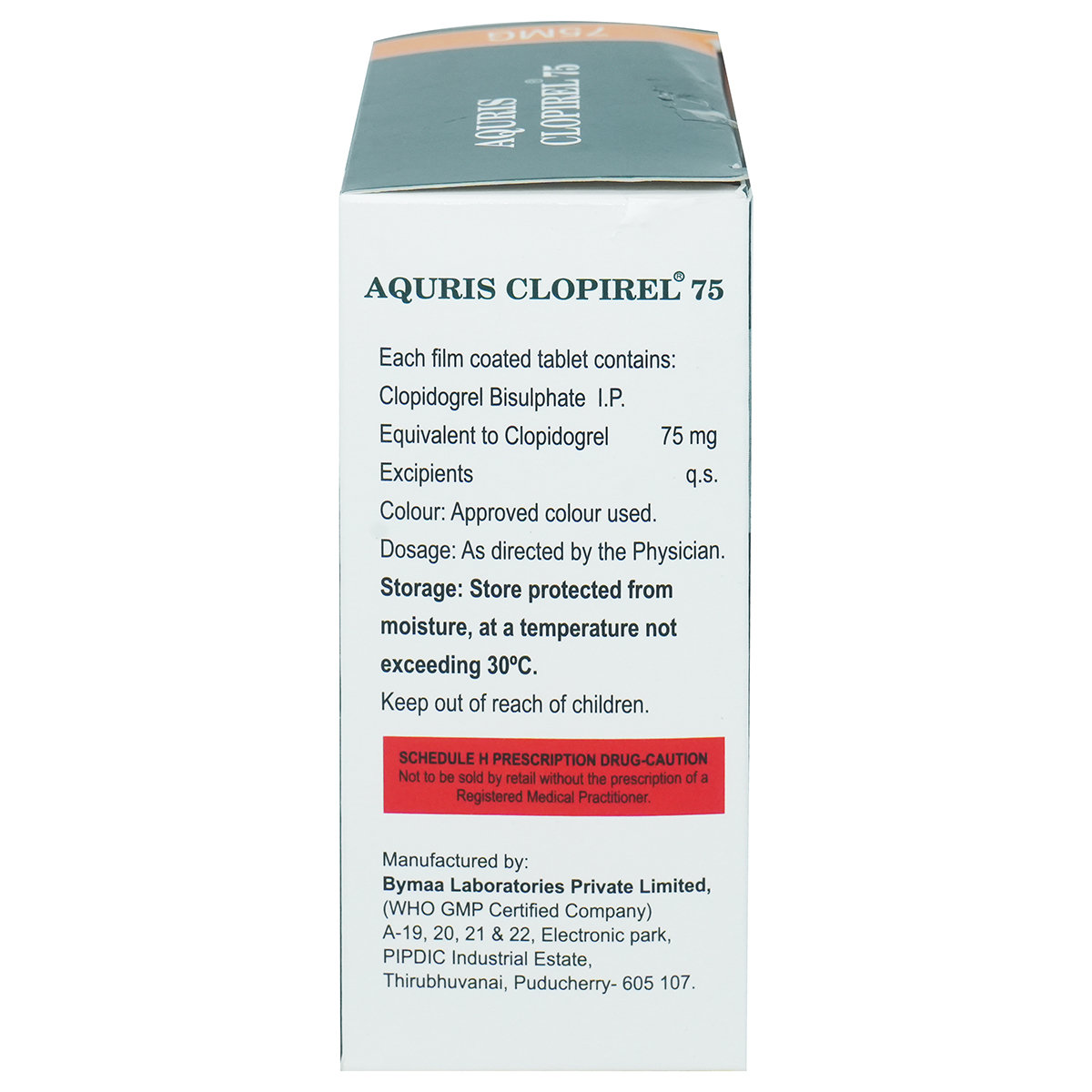 Aquris Clopirel 75 Tablet 10's, Pack of 10 TabletS Aquris Clopirel 75 Tablet 10's, Pack of 10 TabletS