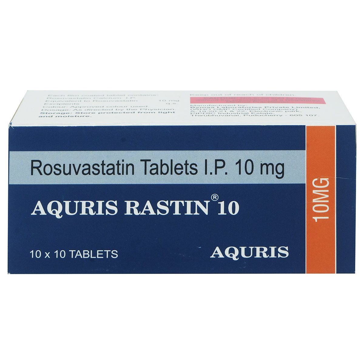Aquris Rastin 10 mg Tablet 10's, Pack of 10 TabletS Aquris Rastin 10 mg Tablet 10's, Pack of 10 TabletS