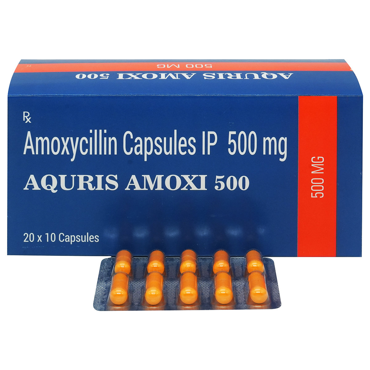 Aquris Amoxi 500 Capsule 10's, Pack of 10 CapsuleS Aquris Amoxi 500 Capsule 10's, Pack of 10 CapsuleS