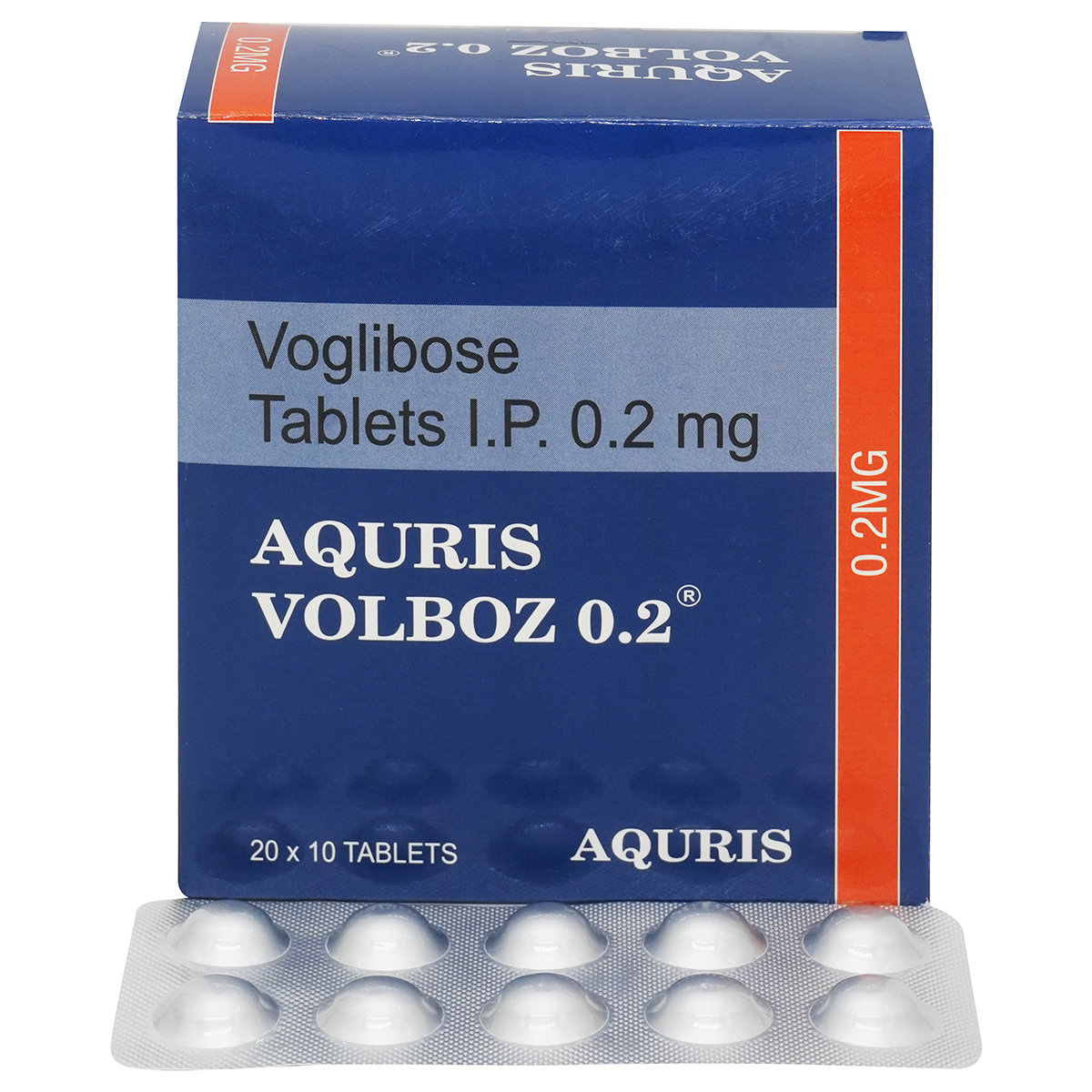 Aquris Volboz 0.2 Tablet 10's, Pack of 10 Aquris Volboz 0.2 Tablet 10's, Pack of 10