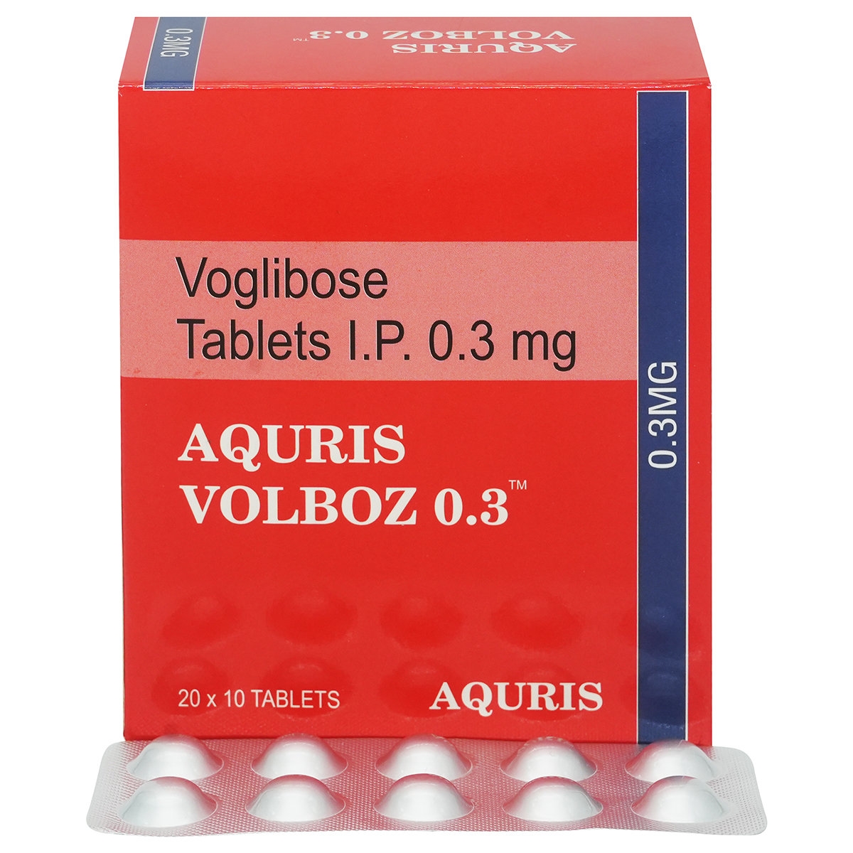 Aquris Volboz 0.3 Tablet 10's, Pack of 10 Aquris Volboz 0.3 Tablet 10's, Pack of 10