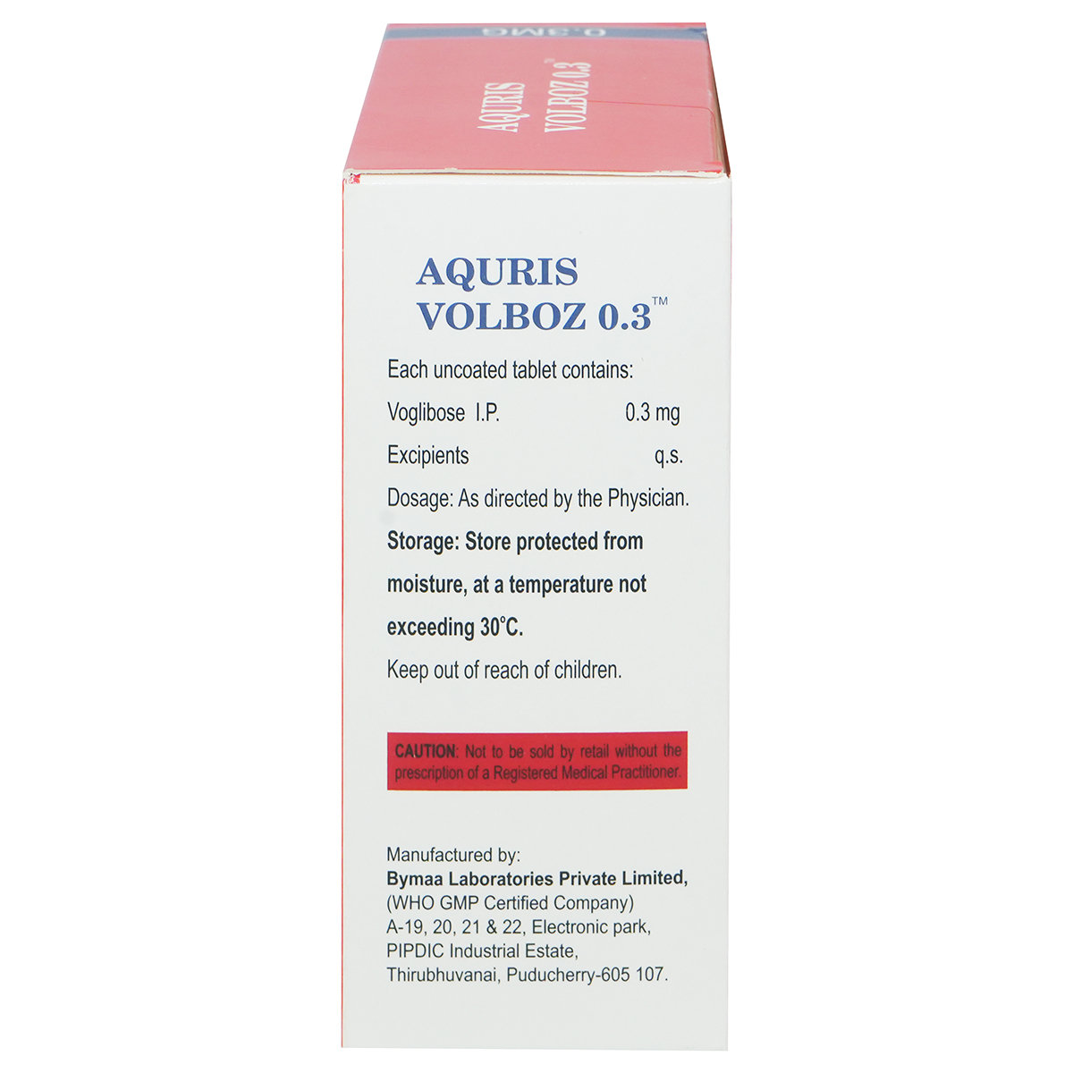 Aquris Volboz 0.3 Tablet 10's, Pack of 10 Aquris Volboz 0.3 Tablet 10's, Pack of 10