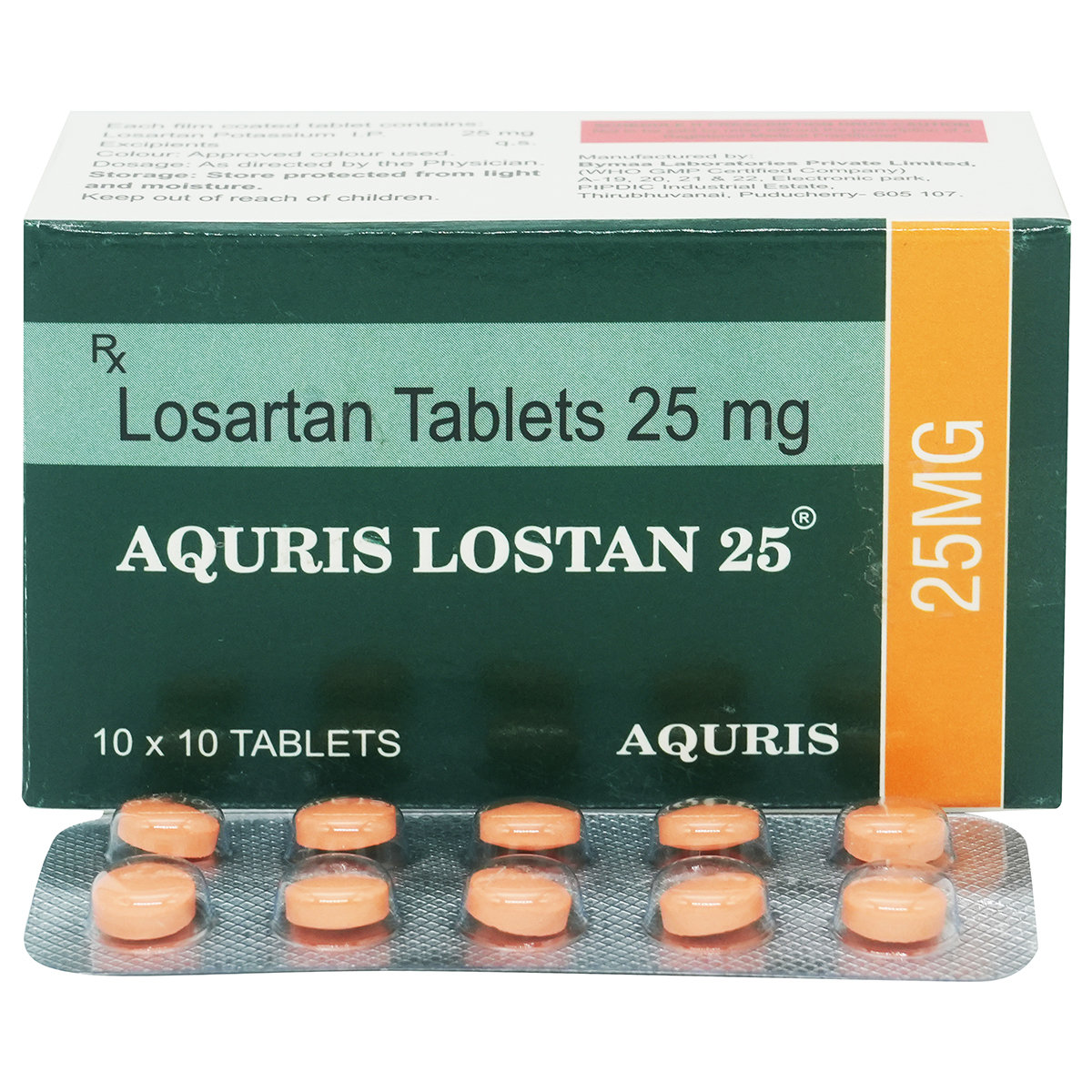 Aquris Lostan 25 Tablet 10's, Pack of 10 Aquris Lostan 25 Tablet 10's, Pack of 10