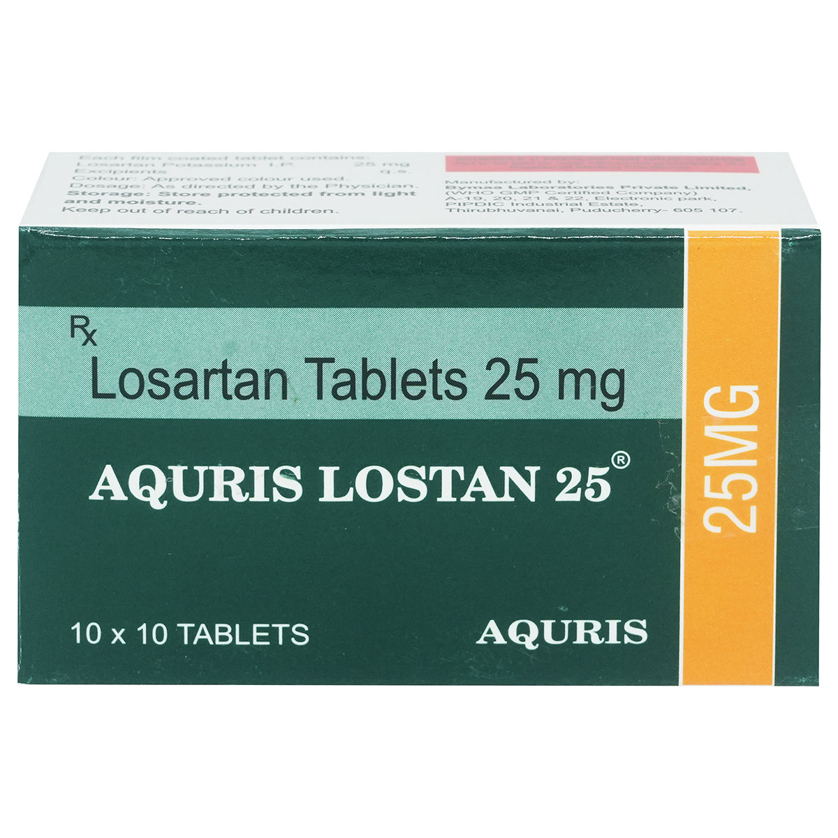 Aquris Lostan 25 Tablet 10's, Pack of 10 Aquris Lostan 25 Tablet 10's, Pack of 10