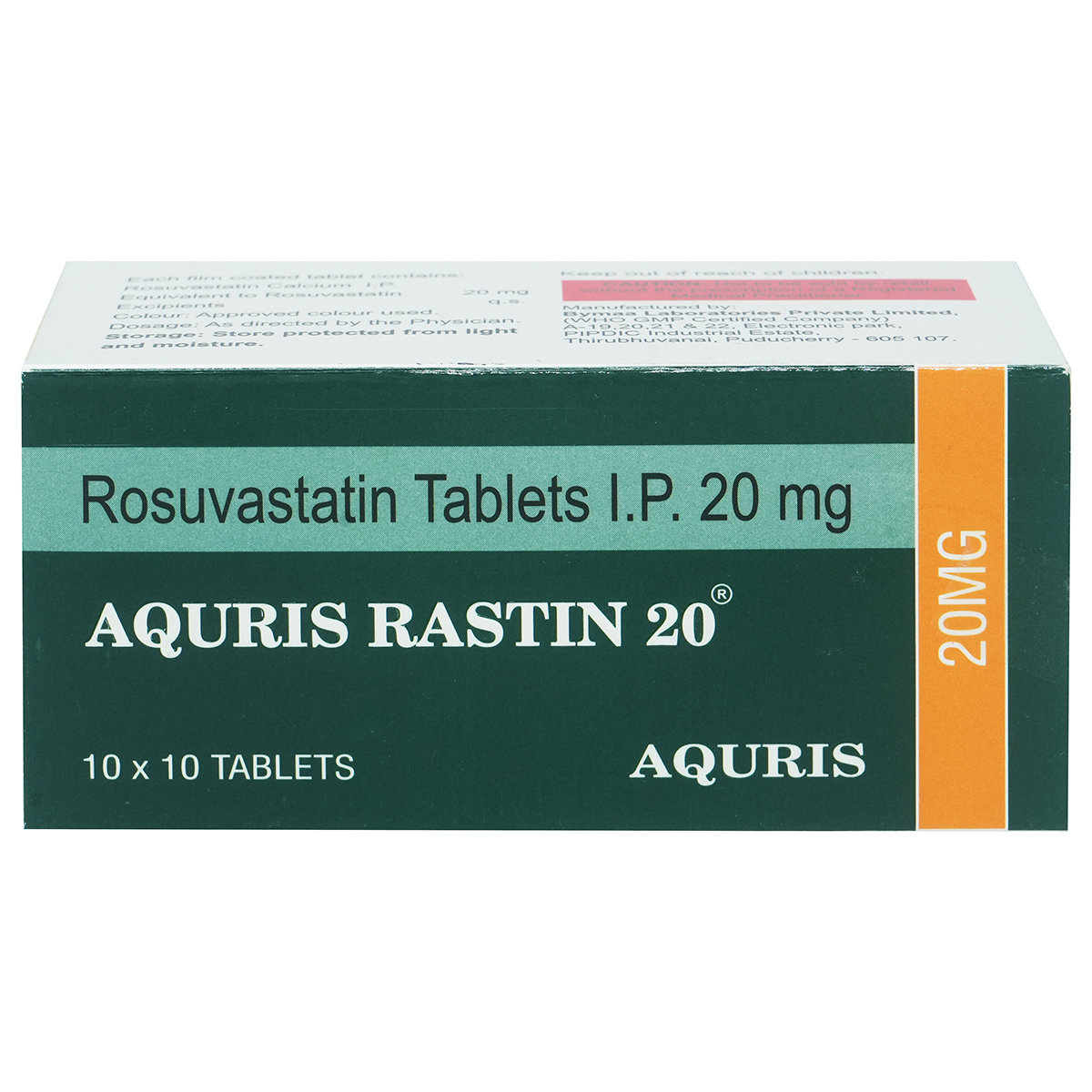 Aquris Rastin 20 Tablet 10's, Pack of 10 Aquris Rastin 20 Tablet 10's, Pack of 10
