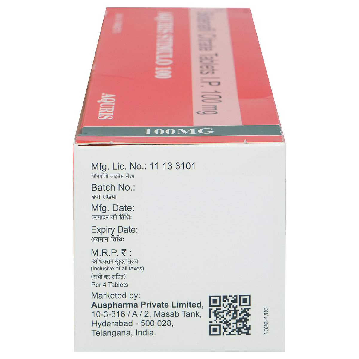 Aquris Stimulo 100 Tablet 4's, Pack of 4 Aquris Stimulo 100 Tablet 4's, Pack of 4