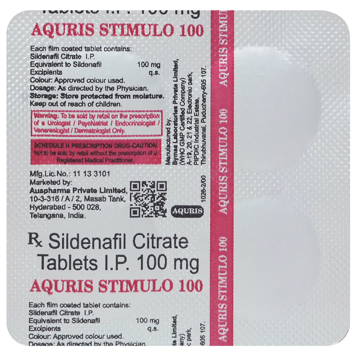 Aquris Stimulo 100 Tablet 4's, Pack of 4 Aquris Stimulo 100 Tablet 4's, Pack of 4
