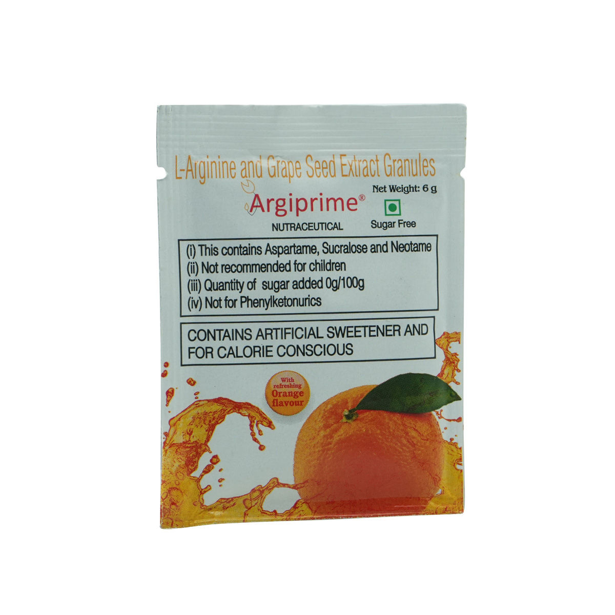 Buy Argiprime Orange Sugar Free Sachet 6 gm Online