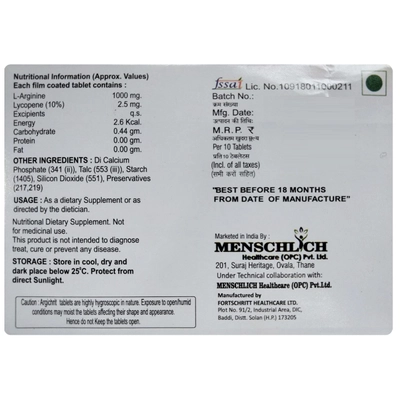 Argichrit Tablet 10's, Pack of 10 TABLETS