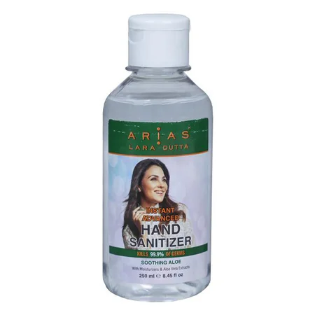 Arias Instant Advanced Hand Sanitizer 250 ml | With Aloe Vera Extract | kills 99.9% Germs