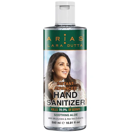 Arias Instant Advanced Hand Sanitizer 500 ml | With Aloe Vera Extract | kills 99.9% Germs