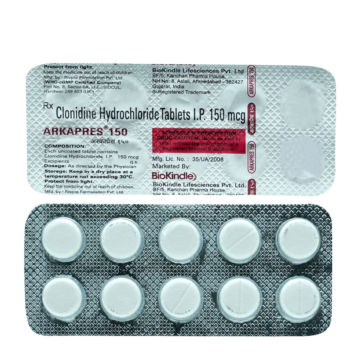 Arkapres 150mcg Tablet 10's, Pack of 10 TabletS Arkapres 150mcg Tablet 10's, Pack of 10 TabletS