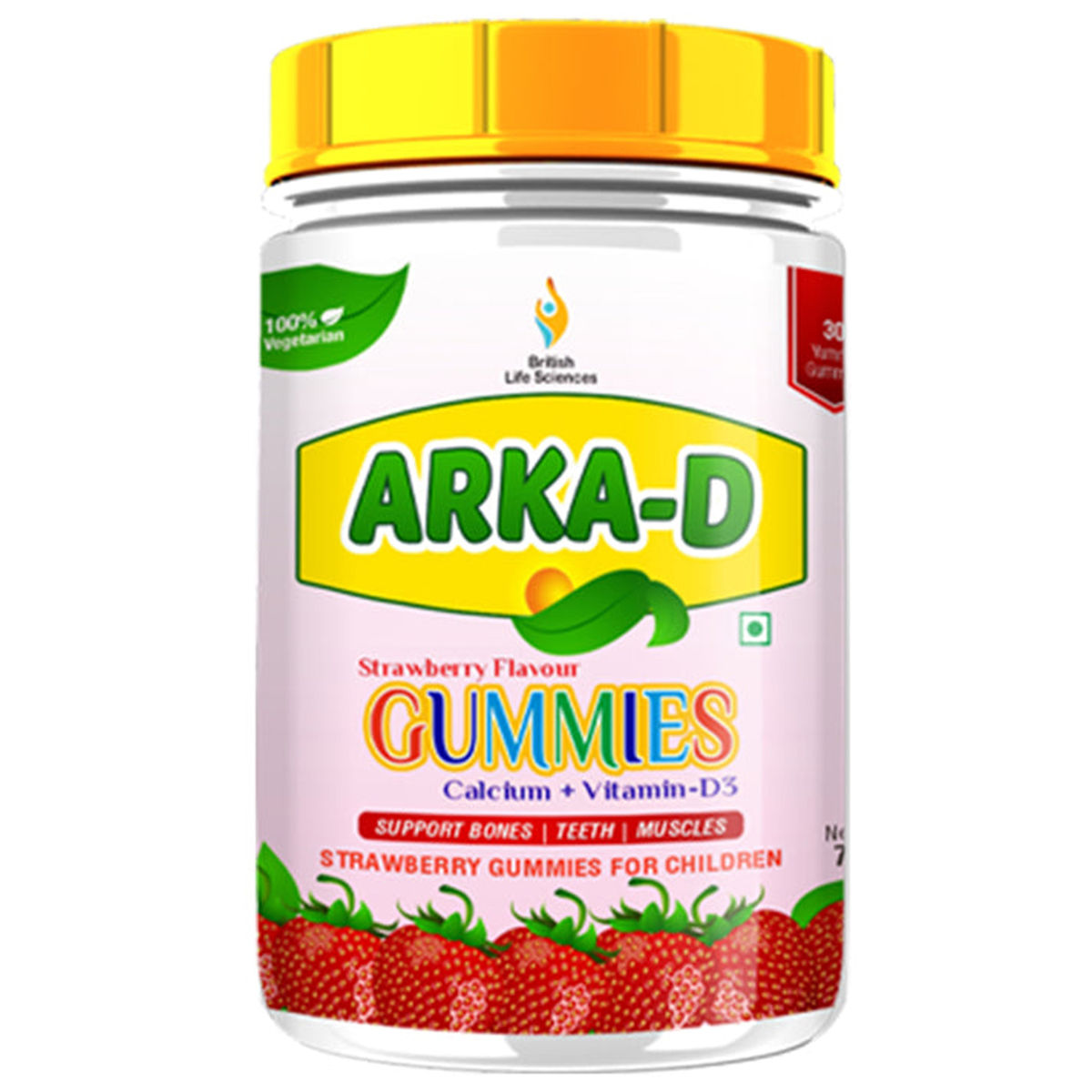 Buy Arka-D 75Gm Strawberry Gummies 30's Online