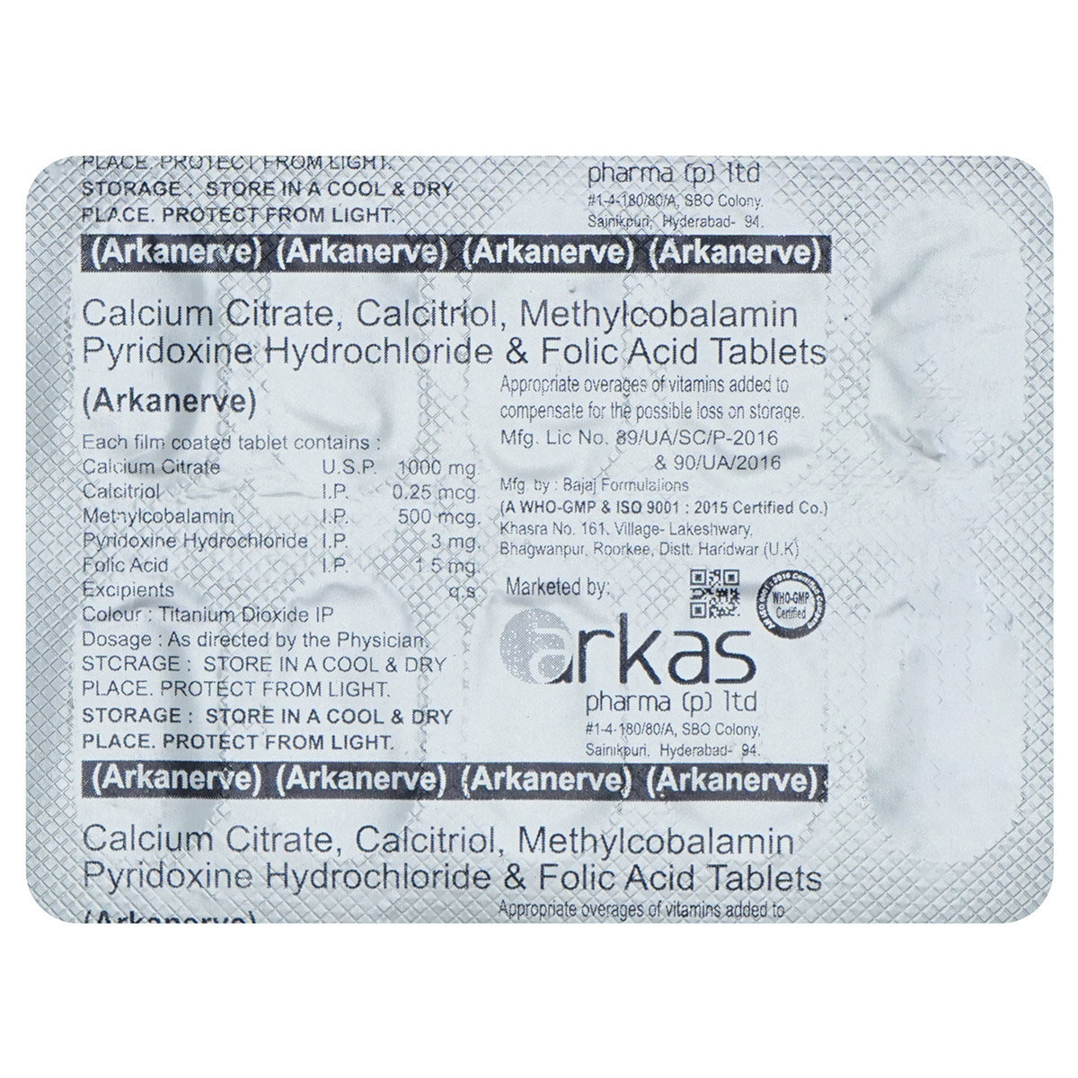 Buy Arkanerve Tablet 10's Online