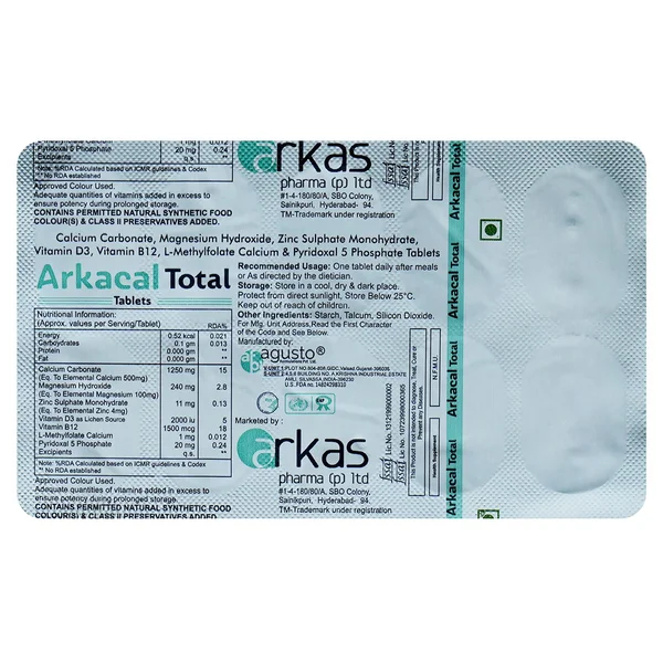 Arkacal-Total Tablet 10's, Pack of 10