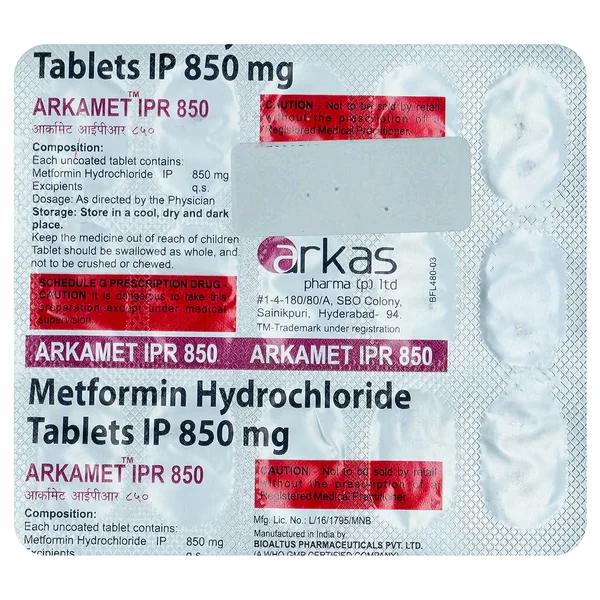 Arkamet IPR 850 Tablet 15's