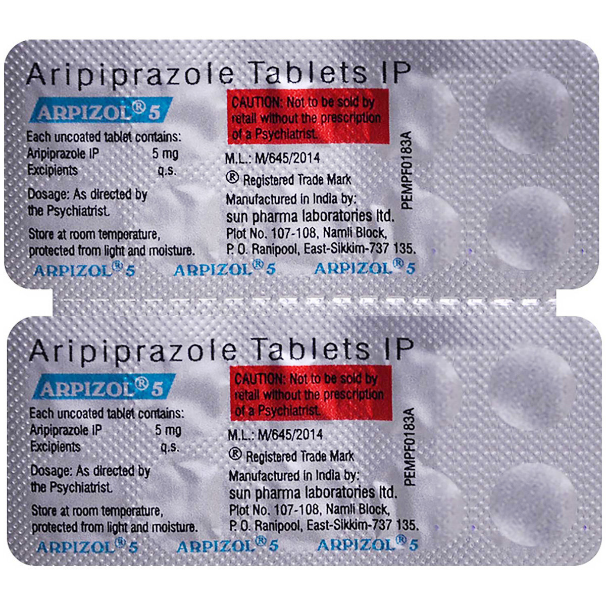 Arpizol 5 Tablet 10's, Pack of 10 TABLETS Arpizol 5 Tablet 10's, Pack of 10 TABLETS