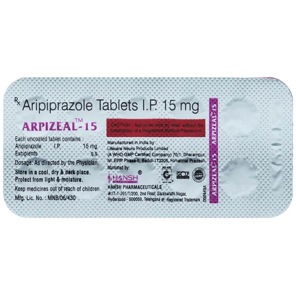 Arpizeal-15 Tablet 10's, Pack of 10 TabletS