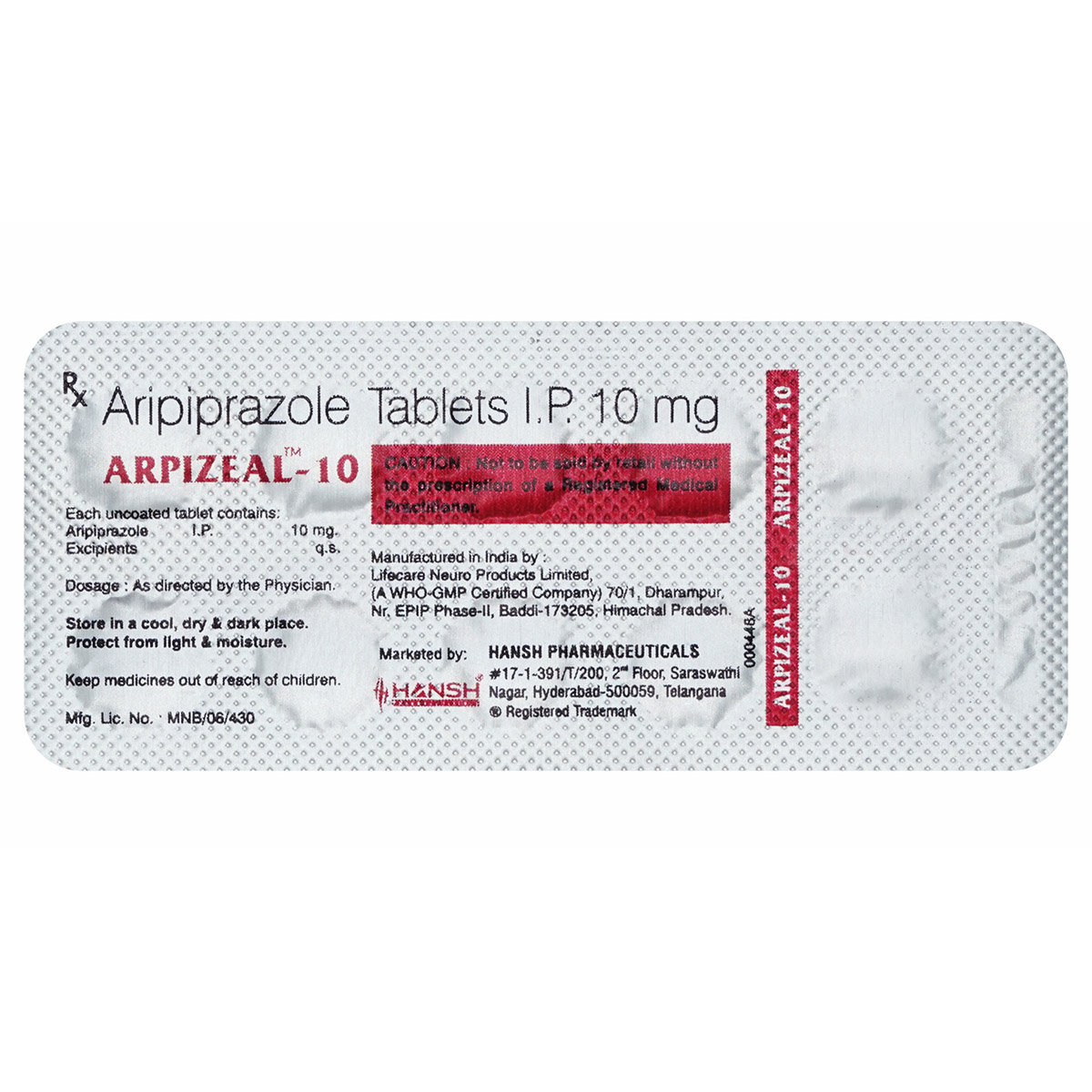 Arpizeal-10 Tablet 10's, Pack of 10 TabletS Arpizeal-10 Tablet 10's, Pack of 10 TabletS