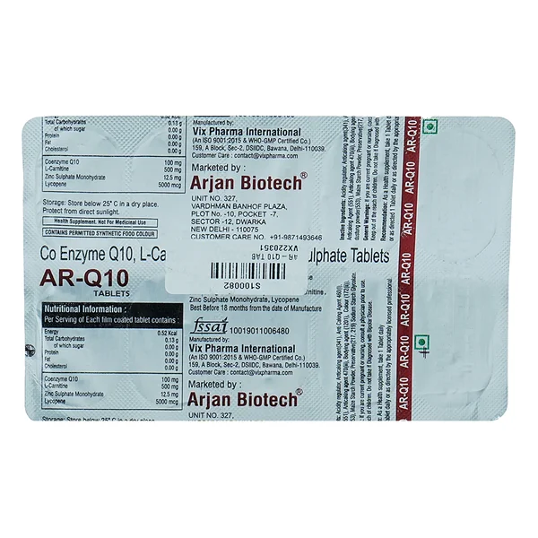 AR-Q10 Tablet 10's, Pack of 10