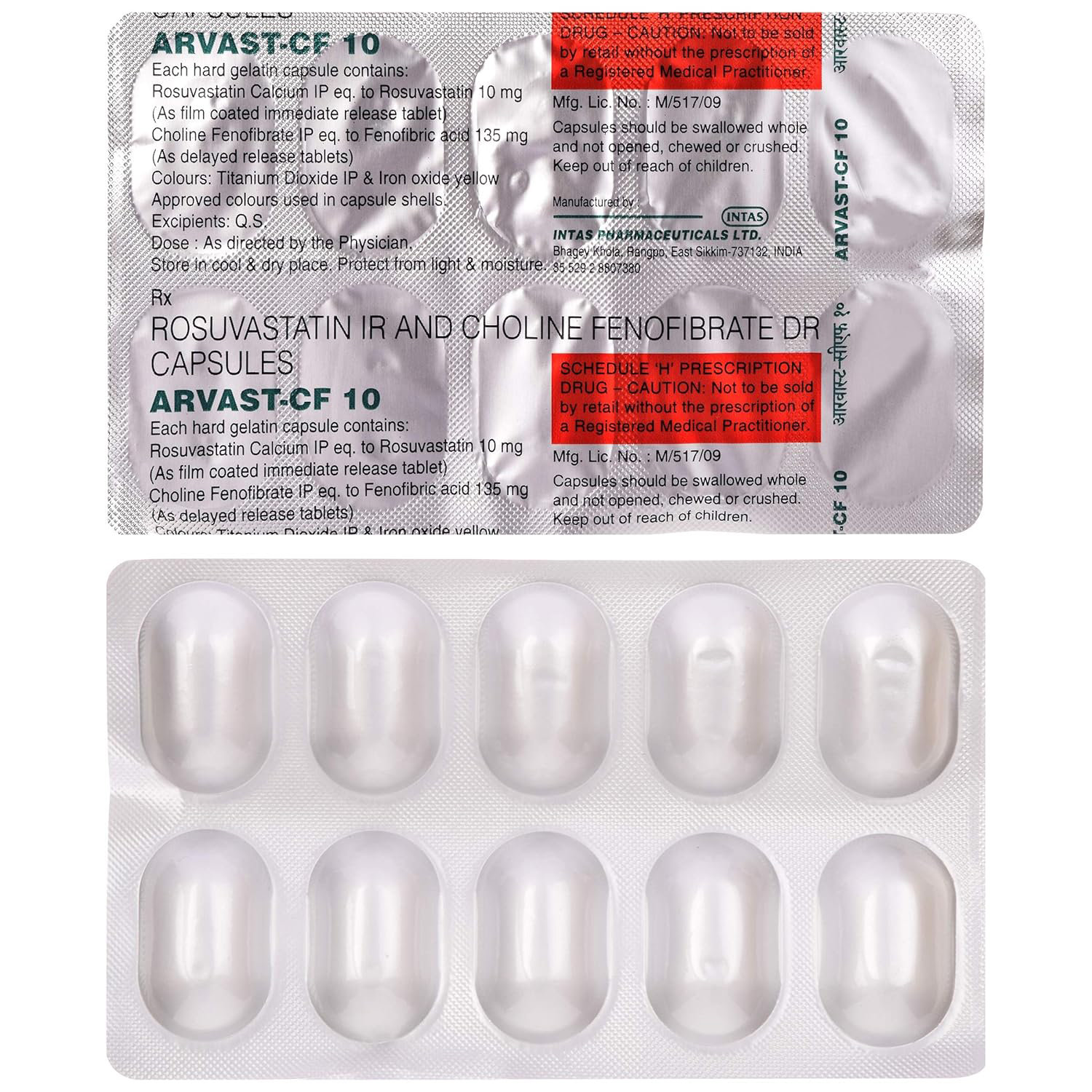 Arvast-CF Capsule 10's, Pack of 10 Arvast-CF Capsule 10's, Pack of 10