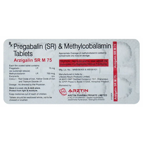Arzigalin SR M 75 mg Tablet 10's