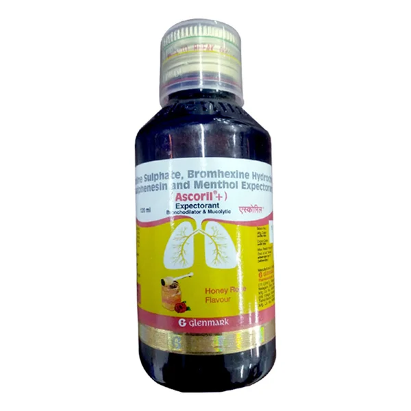 Ascoril Plus Honey Rose Flavour Expectorant 120 ml