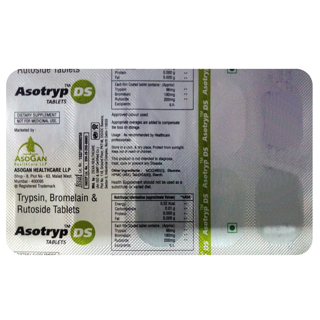 Asotryp DS Tablet 10's, Pack of 10 Asotryp DS Tablet 10's, Pack of 10