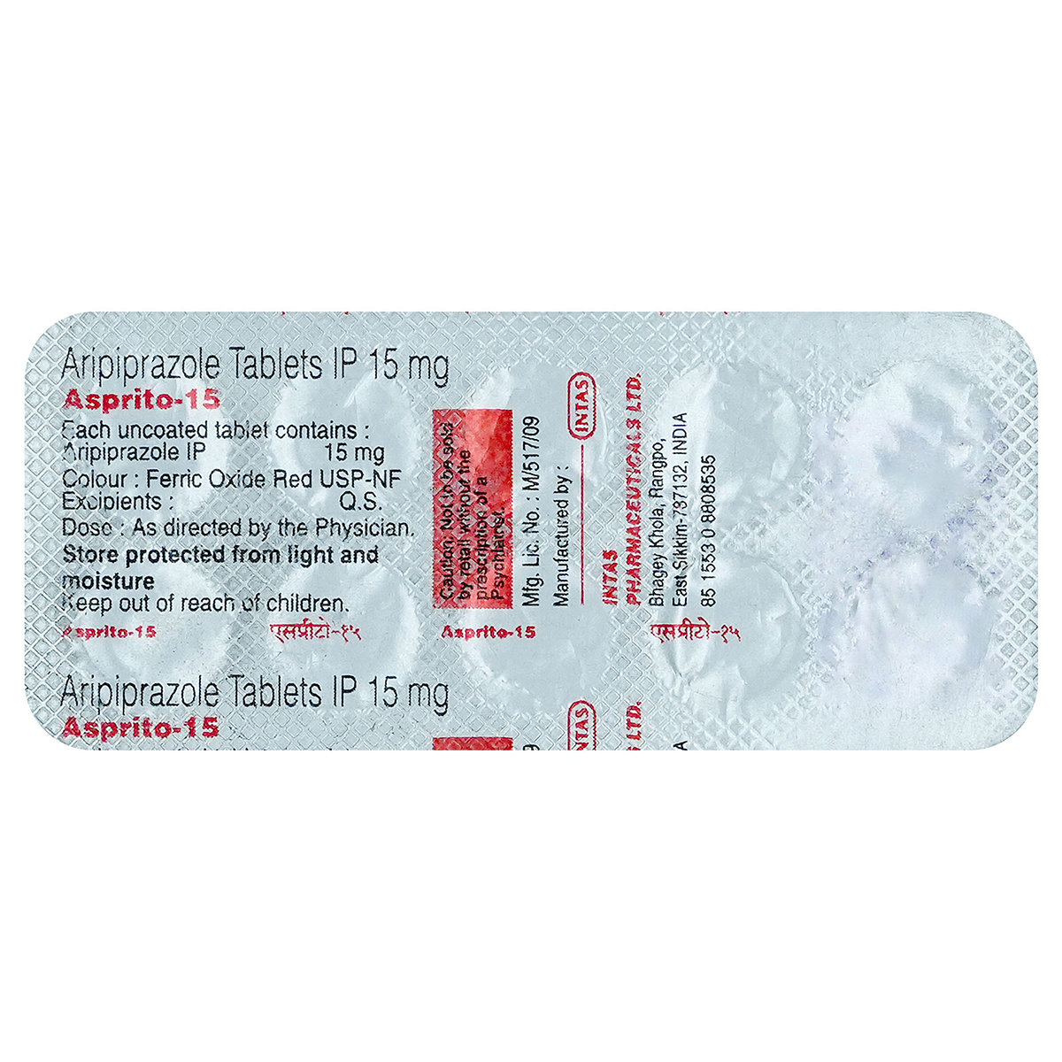 Asprito 15 mg Tablet 10's, Pack of 10 TABLETS Asprito 15 mg Tablet 10's, Pack of 10 TABLETS
