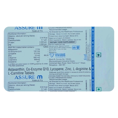 Assure-M Tablet 10's, Pack of 10