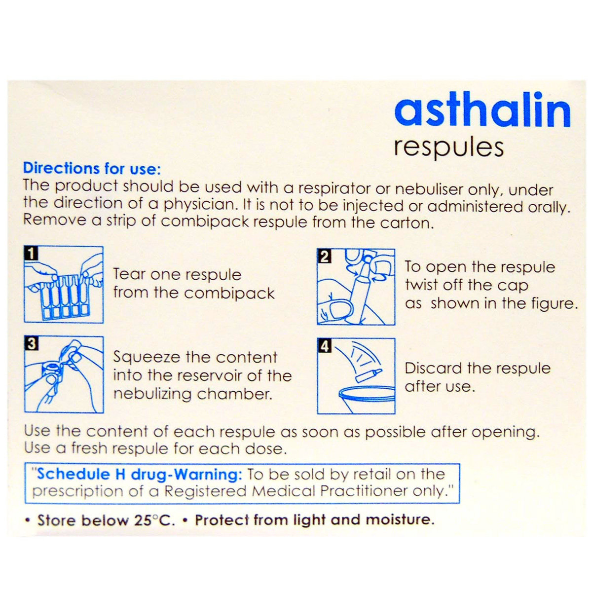 Asthalin Respules 5 x 2.5 ml, Pack of 5 RespulesS Asthalin Respules 5 x 2.5 ml, Pack of 5 RespulesS