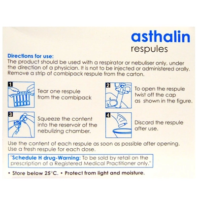 Asthalin Respules 5 x 2.5 ml, Pack of 5 RespulesS